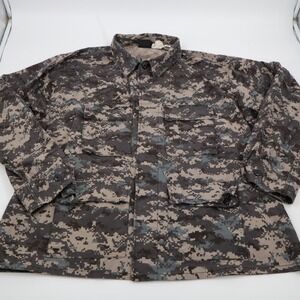 Genuine Gear Combat Coat Mens 2XL Grey Digital Camo Tactical Ripstop Jacket